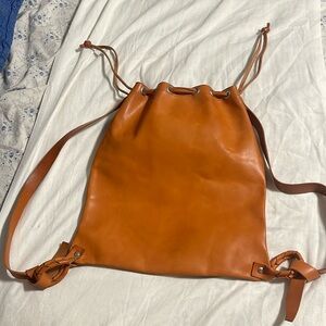 LEATHER backpack caramel NEW NO TAGS.